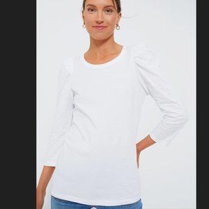 Pomander Place Classic White Long Sleeve Top